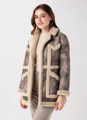 Manteau long coupe droite sans capuche gris ZADIG & VOLTAIRE femme