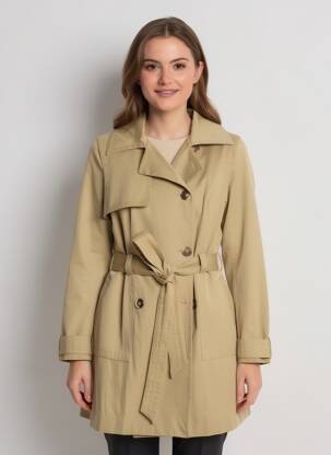 Trench poches sans capuche vert ASOS femme