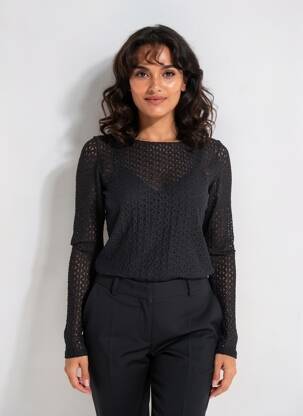 Body  manches longues noir GRACE & MILA femme