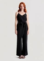 Combi-pantalon fines bretelles fines bretelles noir NÜ femme