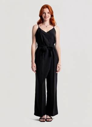Combi-pantalon fines bretelles fines bretelles noir NÜ femme