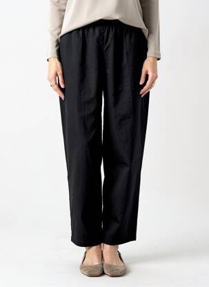 Pantalon droit taille élastique noir HOD femme