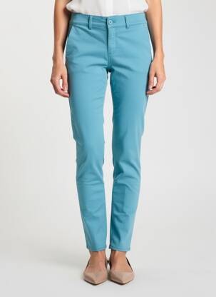 Pantalon slim poches bleu HAPPY femme