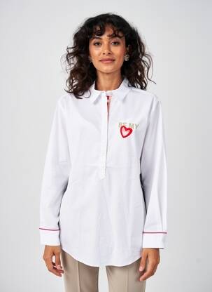 Blouse col rond manches longues blanc BETTY BARCLAY femme