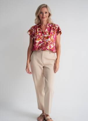 Chemisier manches courtes manches courtes violet MKT STUDIO femme