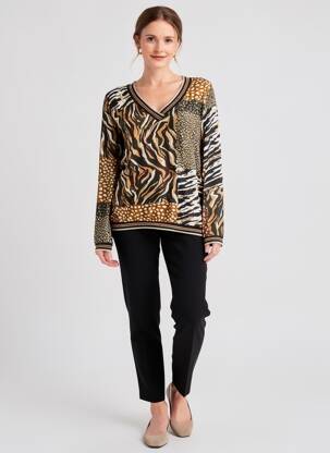 Top stretch manches longues noir SIGNE NATURE femme