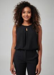 Top sans manche sans manche noir BETTY BARCLAY femme