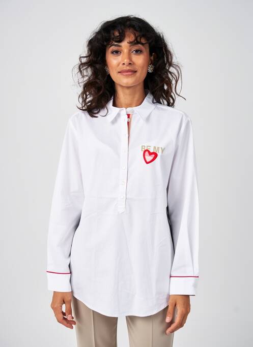 Blouse col rond manches longues blanc BETTY BARCLAY femme