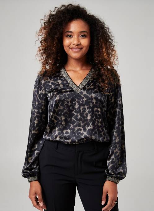 Blouse manches longues manches longues noir SIGNE NATURE femme