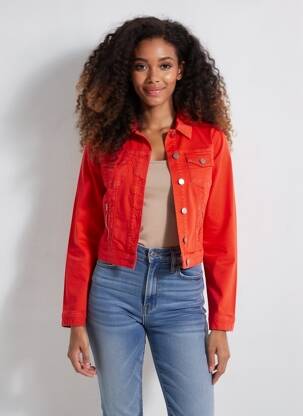 Veste casual poches orange ONE STEP femme