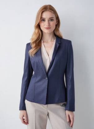 Blazer coupe cintrée bleu ONE STEP femme