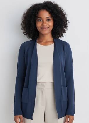 Gilet manches longues stretch bleu SIGNE NATURE femme