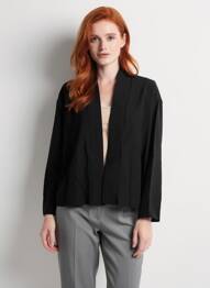 Veste casual manches longues noir LA FEE MARABOUTEE femme