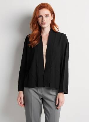 Veste casual manches longues noir LA FEE MARABOUTEE femme