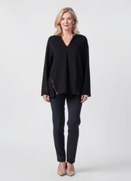 Top col v manches longues noir SPORTALM femme
