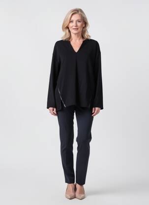 Top col v manches longues noir SPORTALM femme