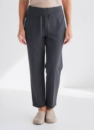 Pantalon slim taille élastique gris STREET ONE femme