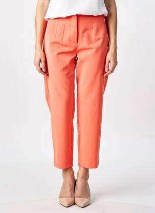 Pantalon 7/8 fermeture zippée sous rabat avec crochet orange GARCIA femme