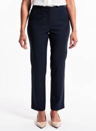 Pantalon droit taille élastique bleu SIGNE NATURE femme