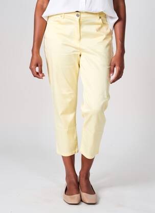 Pantacourt poches jaune ANTONELLE femme