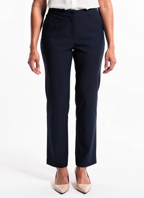 Pantalon droit taille élastique bleu SIGNE NATURE femme