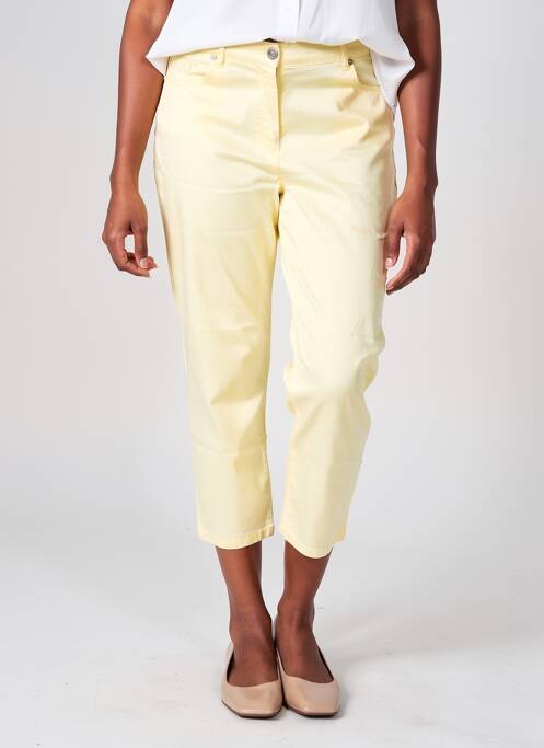 Pantacourt poches jaune ANTONELLE femme