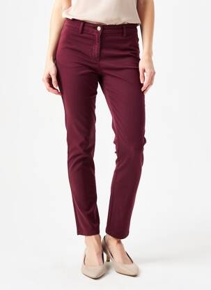 Jeans coupe slim stretch taille normale rouge COUTURIST femme