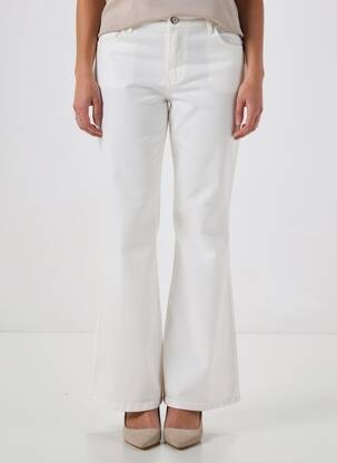 Jean coupe flare stretch taille normale blanc GARCIA femme