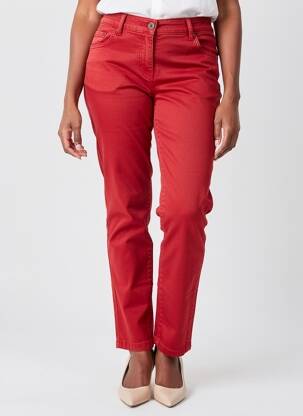 Jeans coupe slim stretch taille normale orange DELAHAYE femme