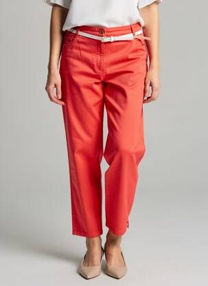 Pantacourt tissage popeline taille normale rouge BETTY BARCLAY femme