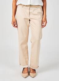 Pantalon chino tissage popeline taille normale beige BETTY BARCLAY femme