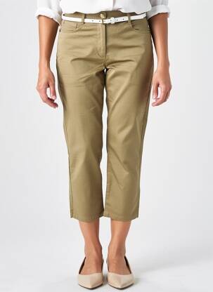 Pantacourt stretch taille normale vert BETTY BARCLAY femme