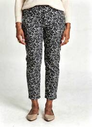 Pantalon 7/8 tissage popeline noir BETTY BARCLAY femme