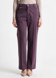 Pantalon droit stretch taille normale violet WALTRON femme