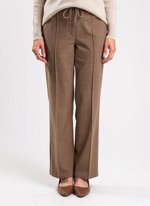 Pantalon droit stretch taille normale marron TELMAIL femme