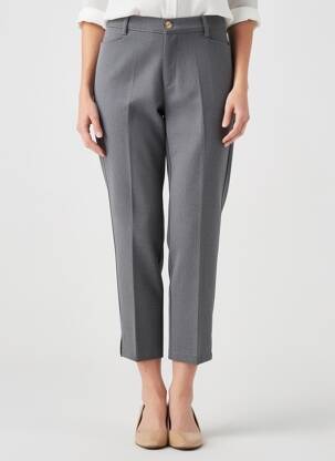 Pantacourt stretch taille normale gris WALTRON femme