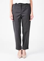 Pantalon chino fermeture zippée sous rabat avec crochet taille normale gris B.YOUNG femme