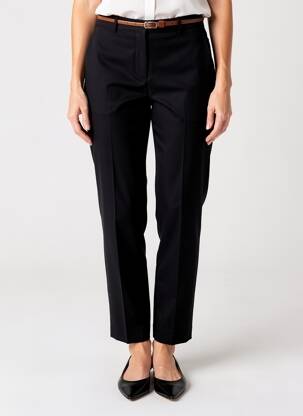 Pantalon chino fermeture zippée sous rabat boutonné taille normale noir B.YOUNG femme