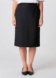 Jupe mi-longue doublure textile noir BRANDTEX femme