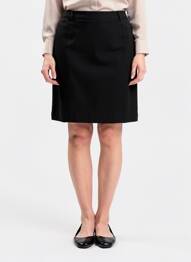 Jupe mi-longue doublure textile noir BRANDTEX femme