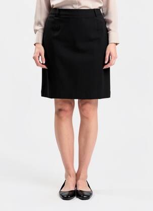 Jupe mi-longue doublure textile noir BRANDTEX femme