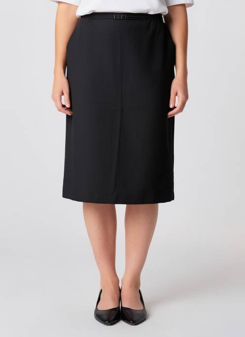 Jupe mi-longue doublure textile noir BRANDTEX femme