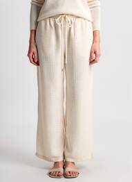 Pantalon large poches taille normale beige LILI SIDONIO femme