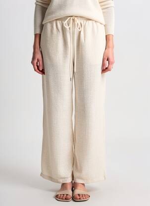 Pantalon large taille normale taille normale beige LILI SIDONIO femme
