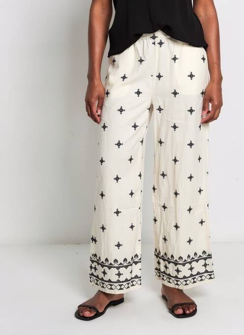 Pantalon large taille normale taille normale beige B.YOUNG femme