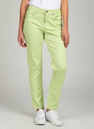 Jeans coupe slim stretch taille normale vert LCDN femme
