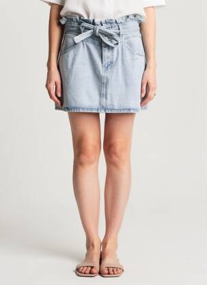 Mini-jupe délavé bleu MOLLY BRACKEN femme