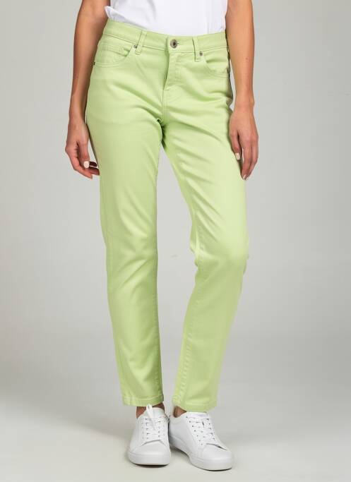 Jeans coupe slim stretch taille normale vert LCDN femme