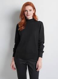 Pull stretch manches longues noir JENSEN femme