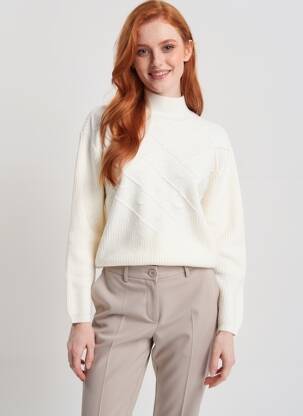 Pull stretch manches longues beige KAFFE femme